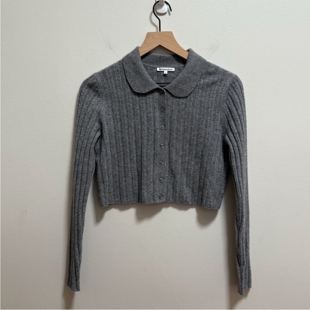 Reformation Rory Pointelle Cardigan - Picture 2 of 7